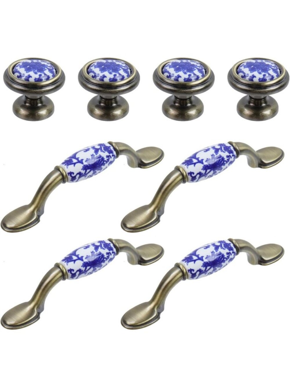 Ceramic Blue and White Porcelain Drawer Pulls & Knobs - Stylish Home Decor